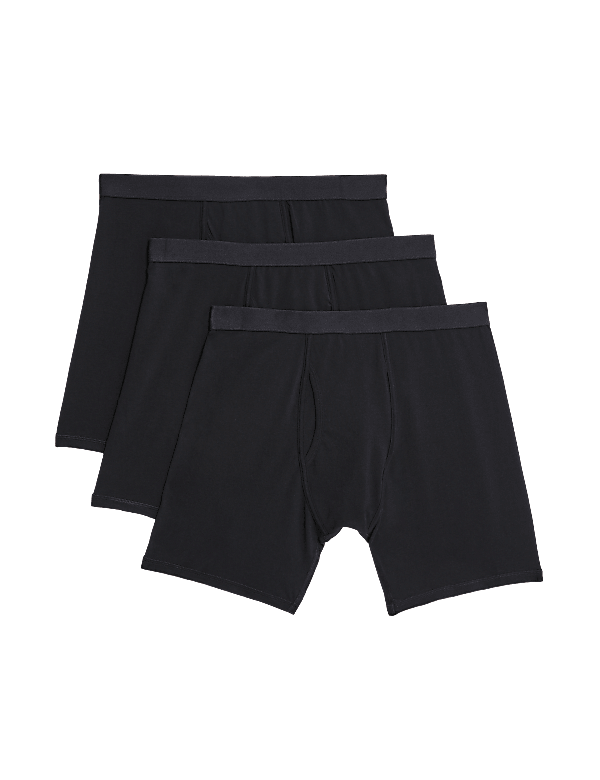 3pk Longer Length Cotton Cool & Fresh™ Trunks