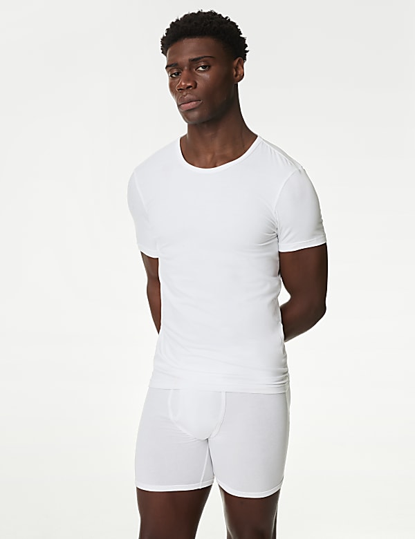 3 Pack Cotton Rich Cool & Fresh&trade; Vests - GR