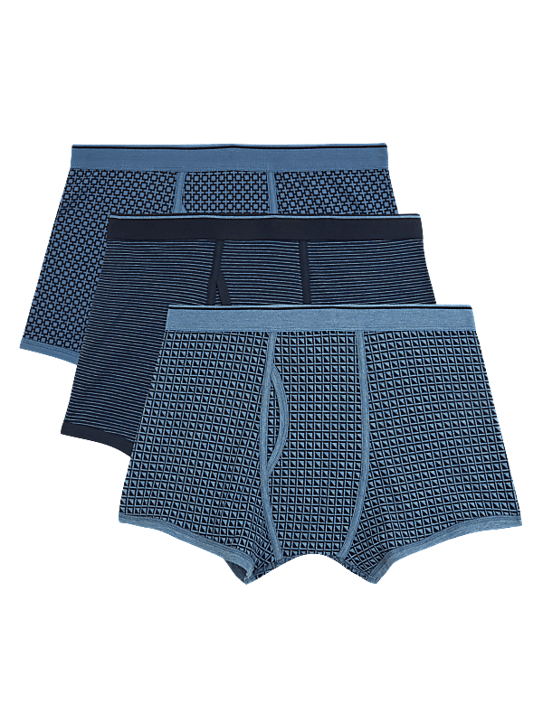 3pk Cotton Stretch Cool & Fresh™ Trunks