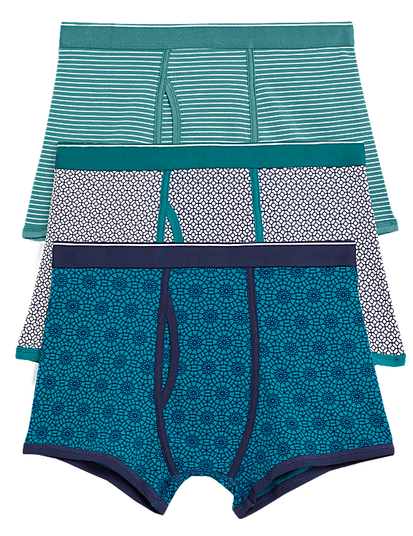 3 Pack Cotton Stretch Cool & Fresh&trade; Trunks