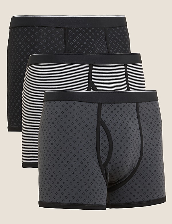 3pk Cotton Stretch Cool & Fresh™ Trunks