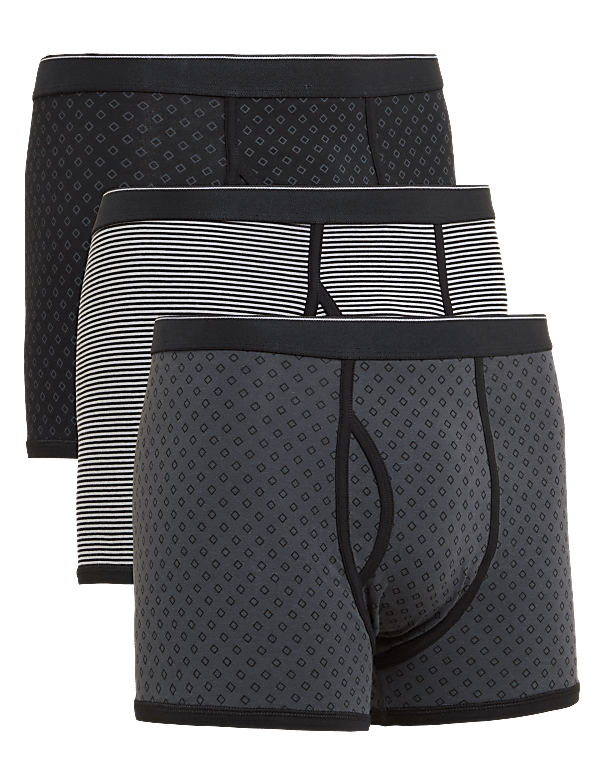 3pk Cotton Stretch Cool & Fresh™ Trunks