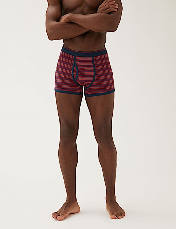 3pk Cotton Rich Cool & Fresh&trade; Striped Trunks - AT