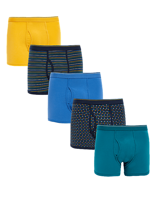 5pk Cotton Stretch Cool & Fresh™ Trunks