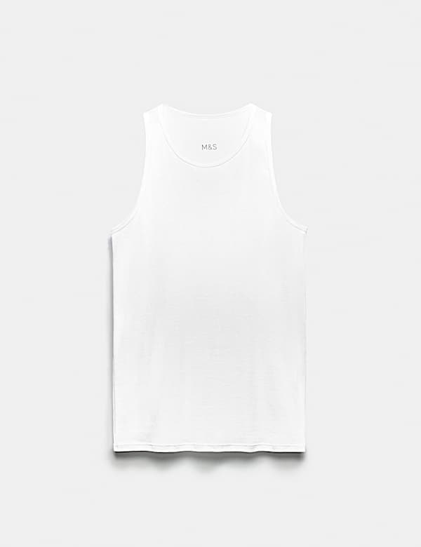 3 Pack Essential Cotton Sleeveless Vests - CZ
