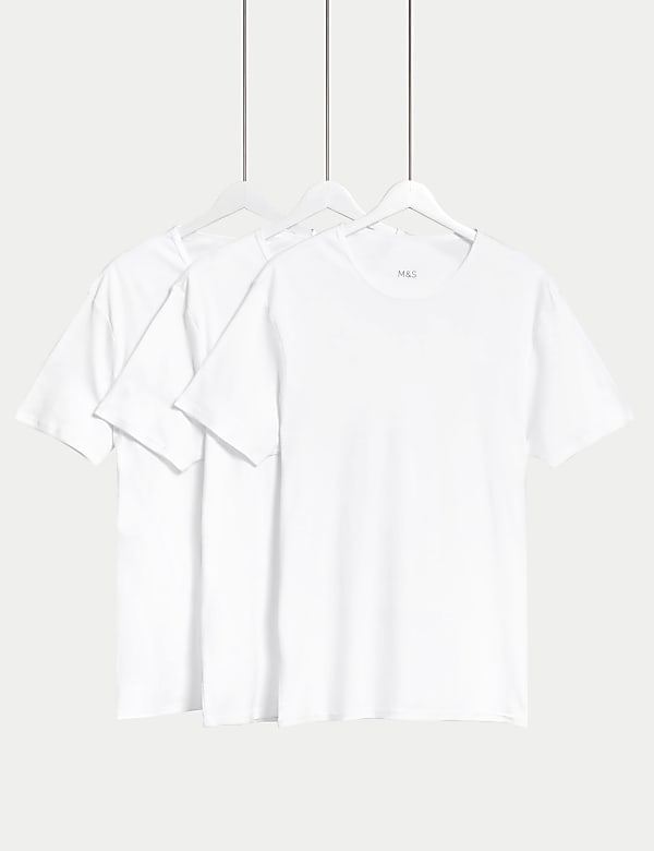 3pk Essential Cotton T-Shirt Vests - CY