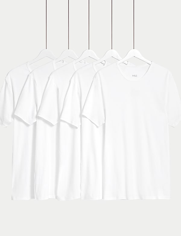 5pk Essential Cotton T-Shirt Vests - AU