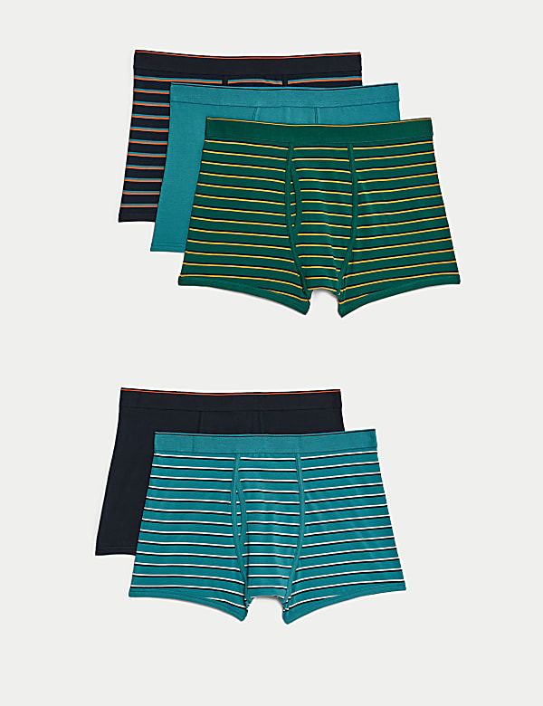 5pk Cotton Rich Cool Fresh Trunks MULTI Trunks M S NL