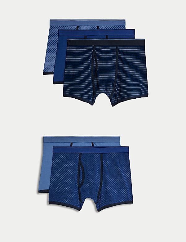 5pk Cotton Stretch Cool & Fresh™ Trunks