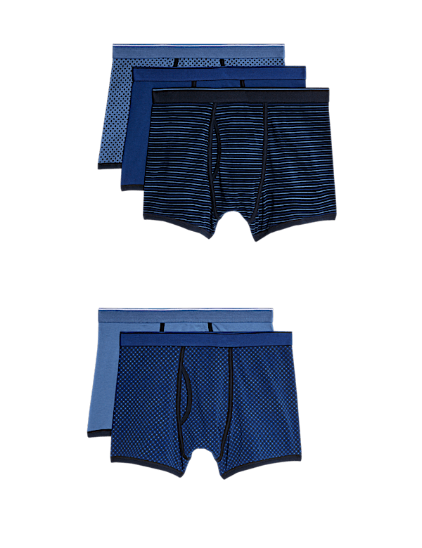 5pk Cotton Stretch Cool & Fresh™ Trunks