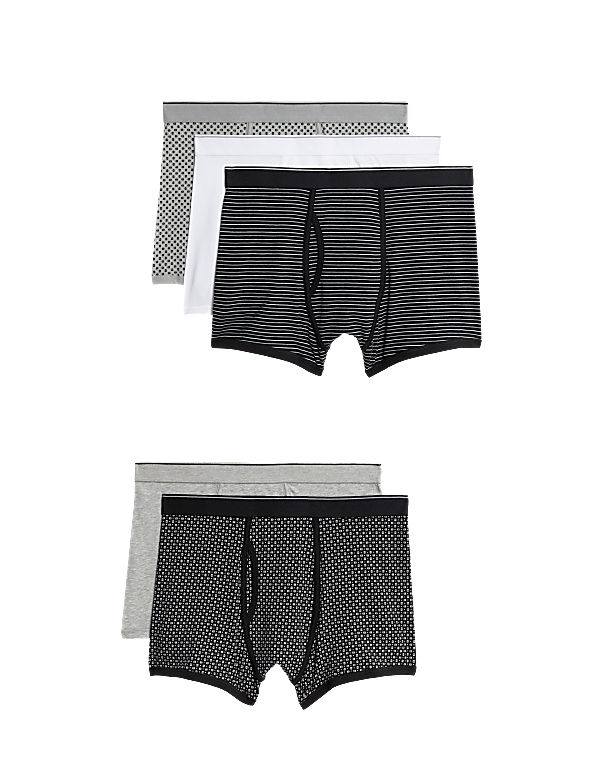 5pk Cotton Stretch Cool & Fresh™ Trunks
