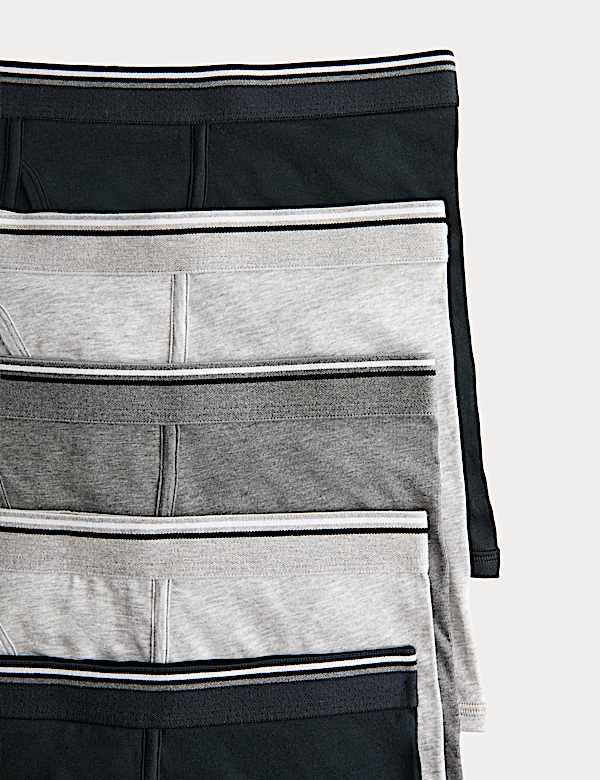 5 Pack Cotton Stretch Cool & Fresh&trade; Marl Trunks