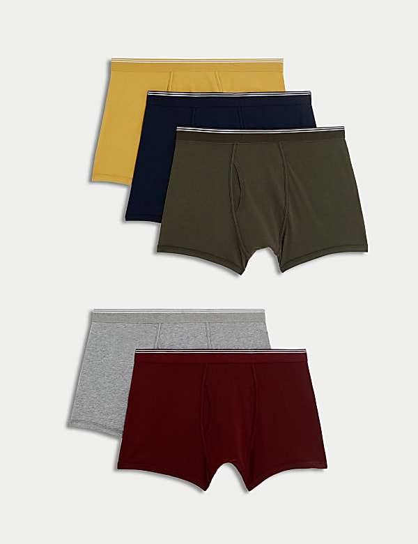 Cool Fresh Lot de 5 boxers en coton extensible MULTI Trunks M S FR