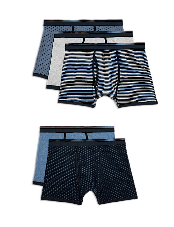 5pk Cotton Blend Cool & Fresh™ Trunks