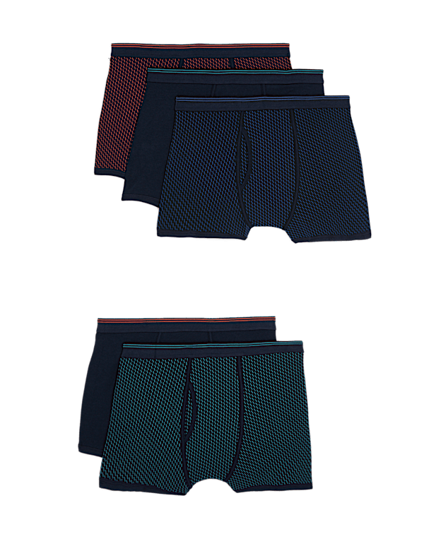 5pk Cotton Stretch Cool & Fresh™ Trunks