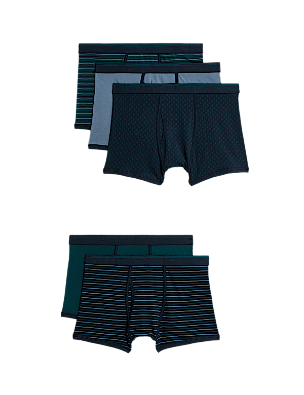 5 Pack Cotton Stretch Cool & Fresh&trade; Trunks