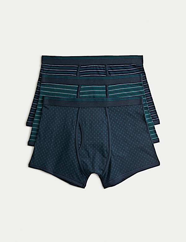 3pk Cotton Stretch Cool & Fresh™ Trunks - BE