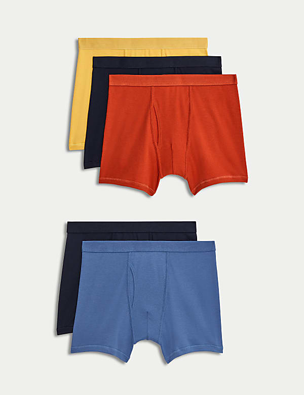 5pk Pure Cotton Cool & Fresh™ Trunks - CZ