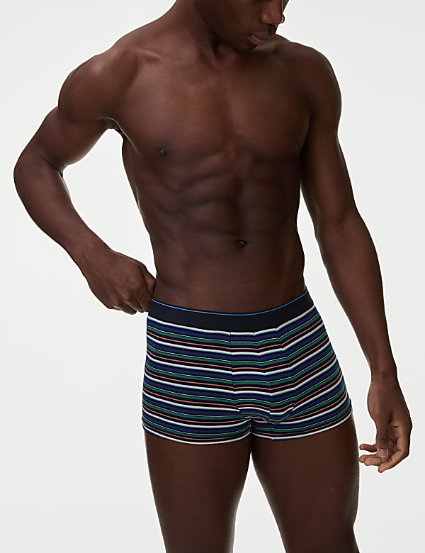 5pk Cotton Rich Stretch Cool & Fresh&trade; Striped Hipsters - FR