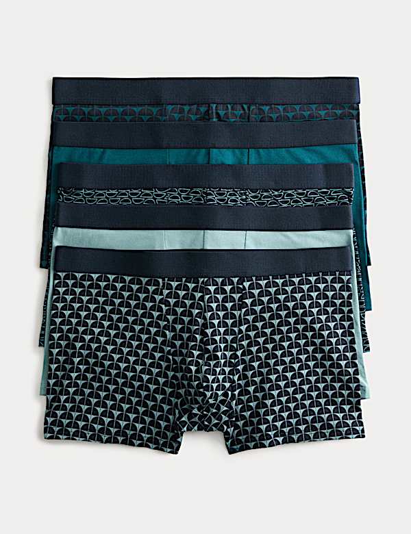 5 Pack Cotton Stretch Geometric Hipsters