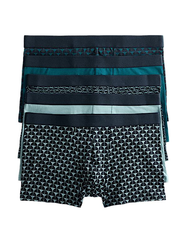 5 Pack Cotton Stretch Geometric Hipsters