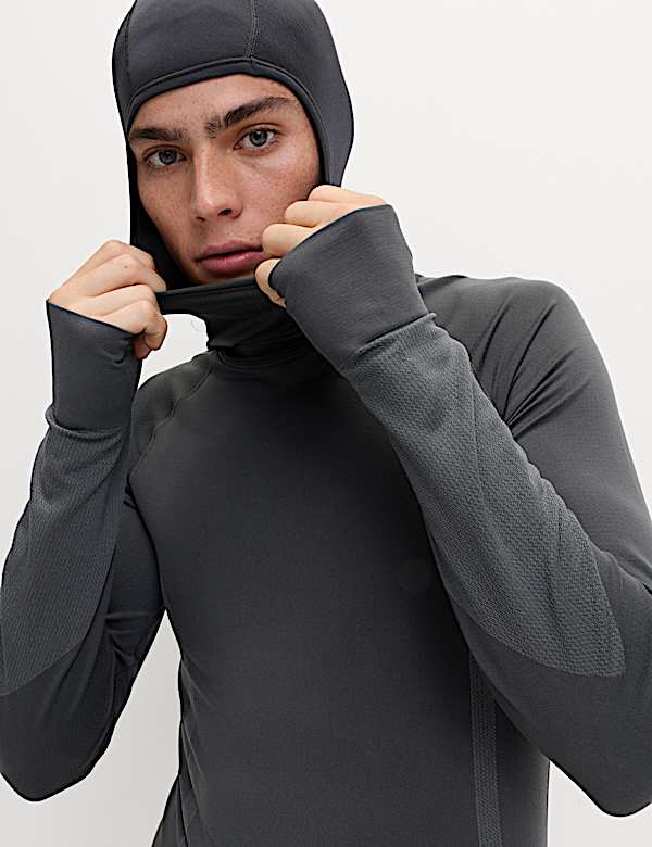 Hooded Ski Long Sleeve Thermal Top - BE