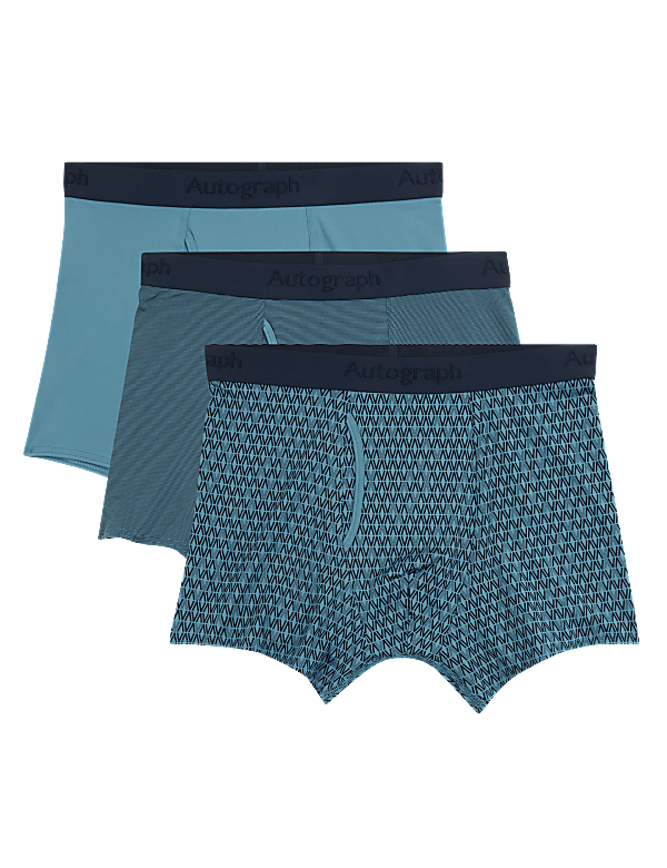 3 Pack Microskin Printed Trunks
