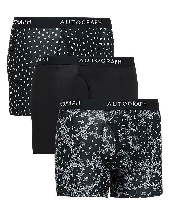 3pk Microskin Floral Print Trunks