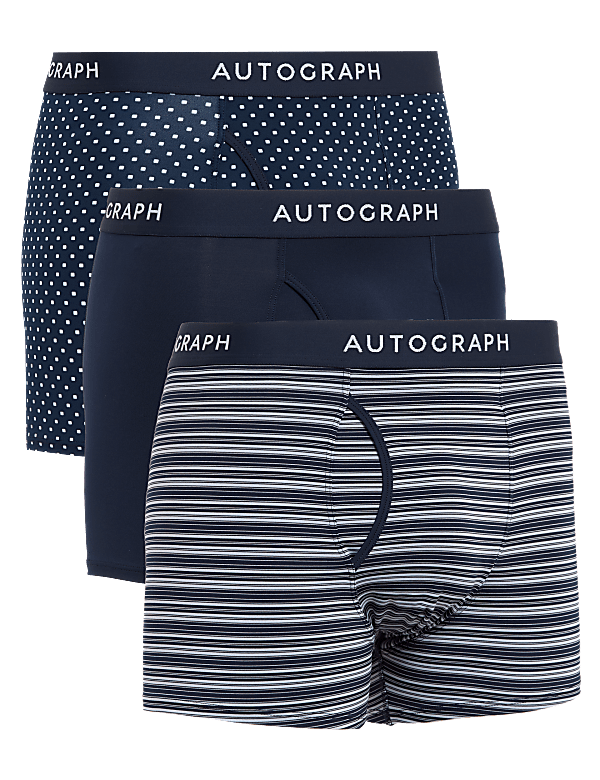 3pk Assorted Pattern Trunks