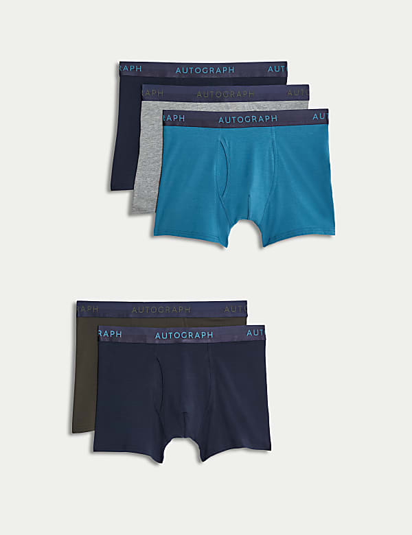 5pk Supima® Cotton Blend Trunks - EE