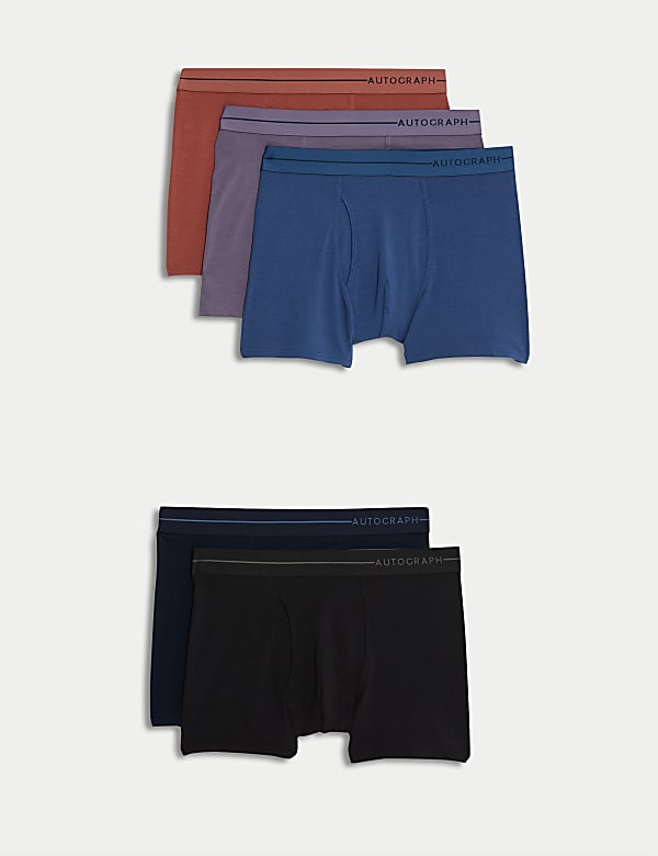 5pk Supima Modal Supersoft Stretch Trunks MULTI Trunks M S US