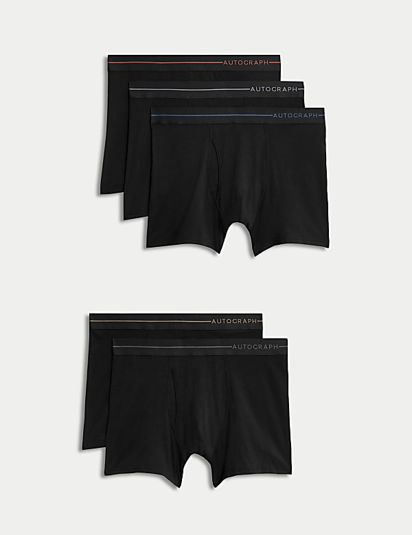 5pk Supima Cotton Blend Trunks BLACK MIX Trunks M S DE