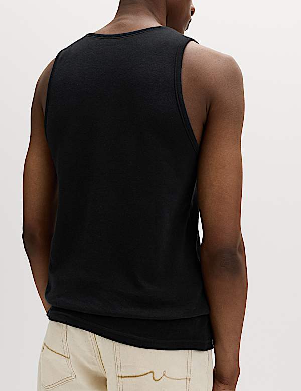 3 Pack Pure Cotton Sleeveless Vests