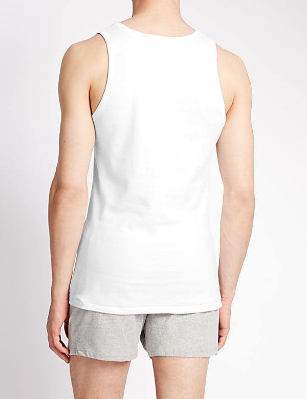 2 Pack Pure Cotton Sleeveless Vests
