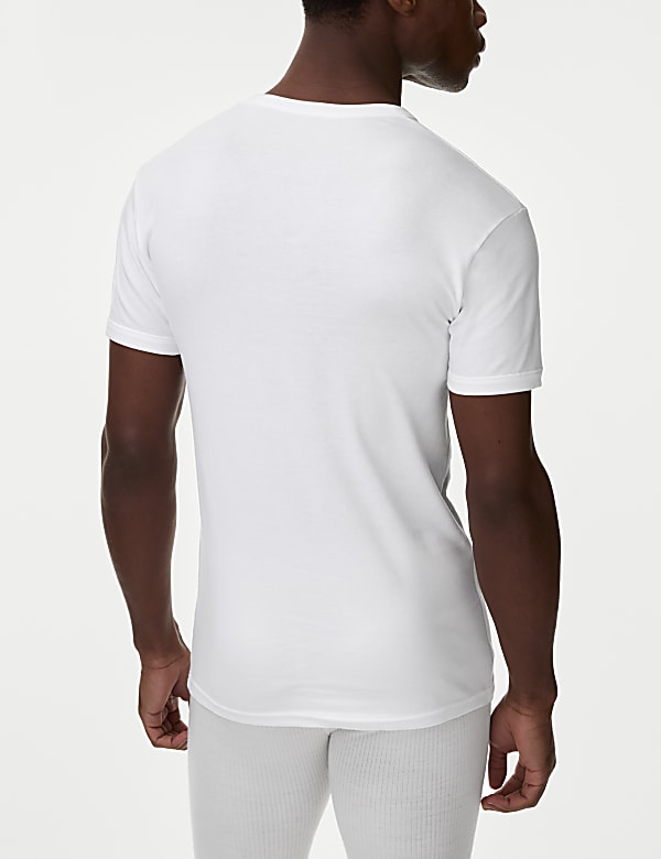 3pk Pure Cotton V-Neck T-Shirt Vests