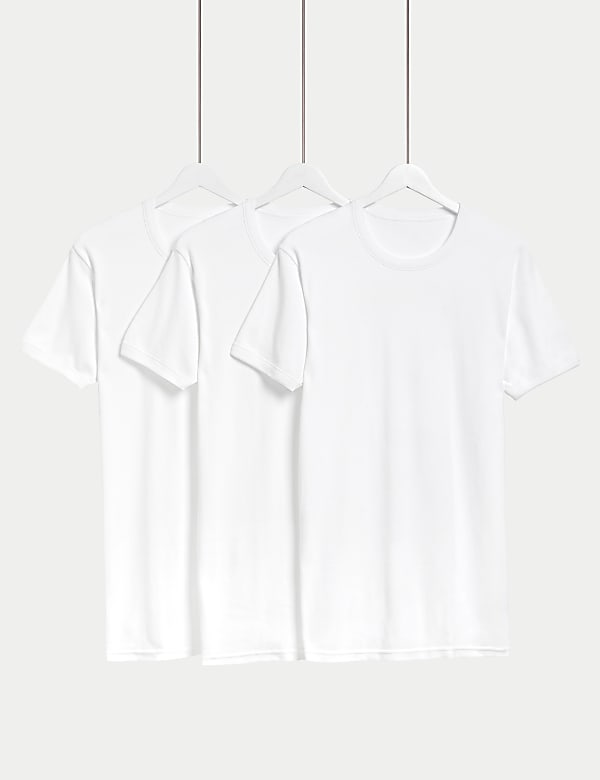 3pk Pure Cotton T-Shirt Vests - IL