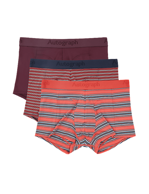 3 Pack Microskin Striped Hipsters