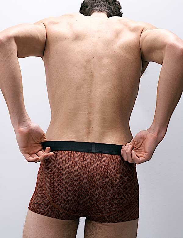 5pk Microskin Geometric Printed Hipsters - JO