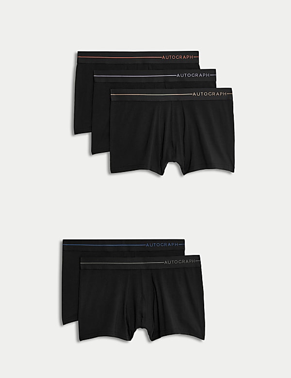 Lot de 5 boxers taille basse en modal et coton Supima® - CH