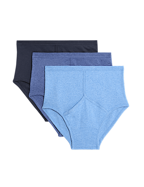 3pk Pure Cotton High Waist Briefs