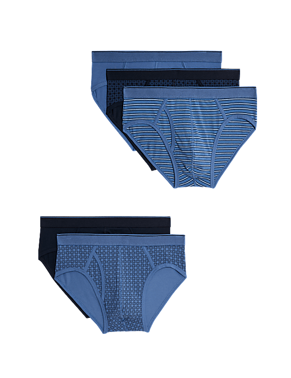 5pk Cotton Rich Cool & Fresh™ Striped Briefs