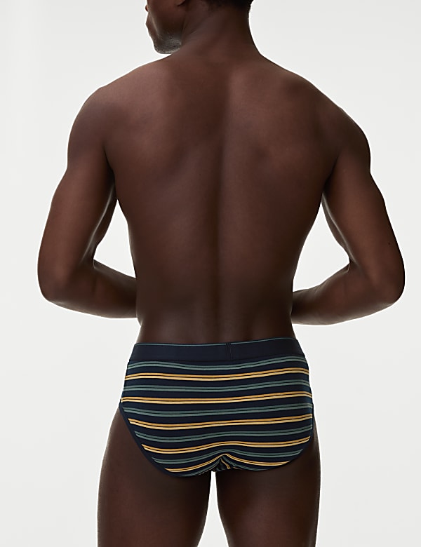 5pk Cotton Rich Cool & Fresh&trade; Striped Briefs - KG