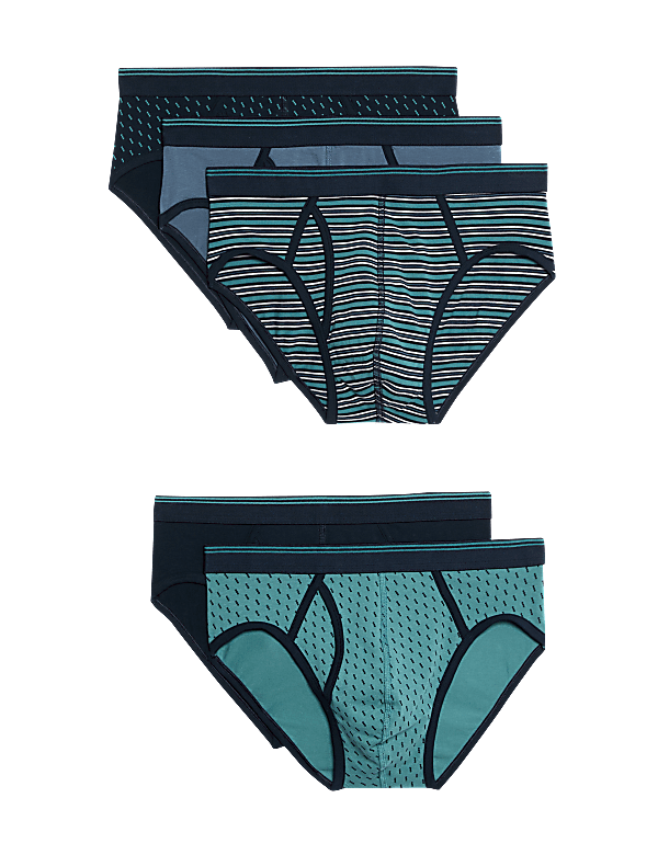 5pk Cotton Stretch Printed Briefs