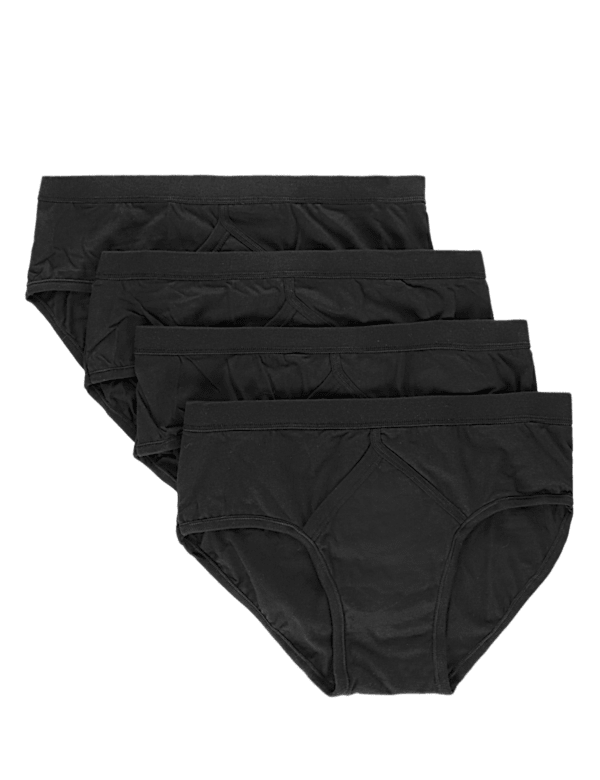 4 Pack Pure Cotton Briefs with StayNEW&trade;
