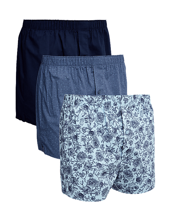 3pk Supima® Cotton RichFloral Woven Boxers
