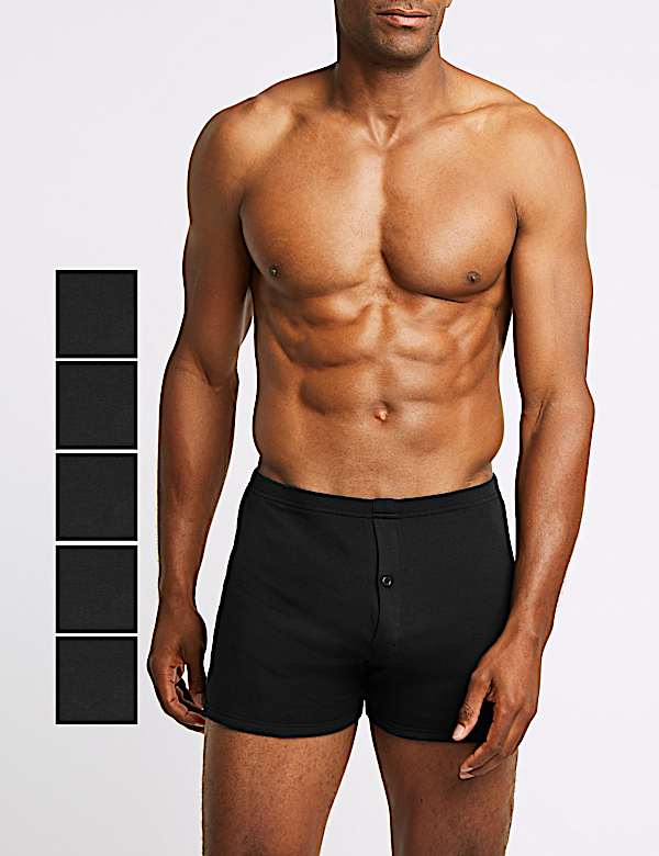 5 Pack Pure Cotton Trunks with StayNEW&trade;