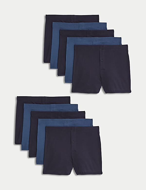 10pk Pure Cotton Trunks - GR