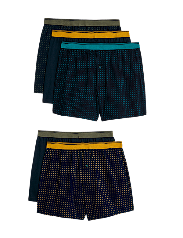 5pk Pure Cotton Cool & Fresh&trade; Jersey Boxers