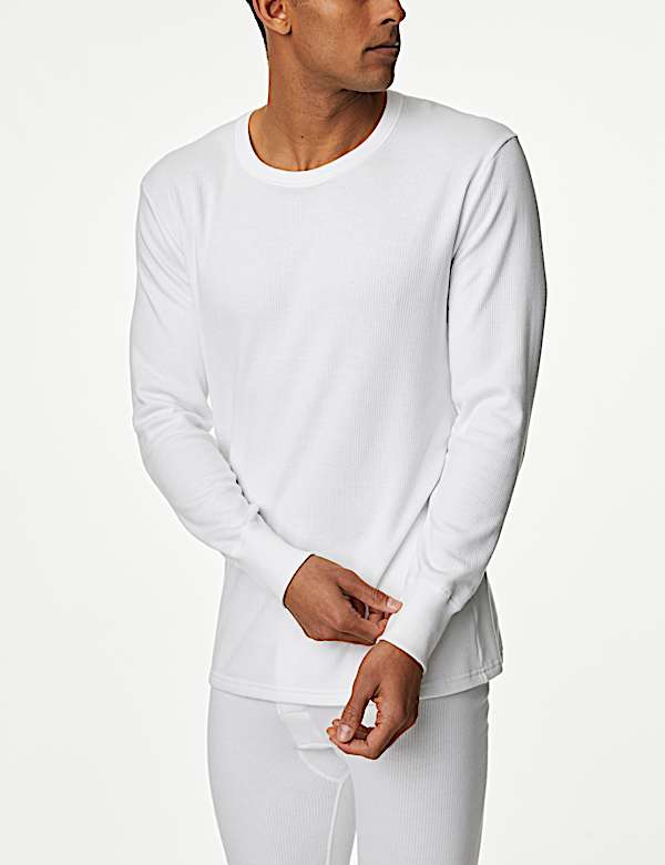Heatgen Medium Thermal Long Sleeve Top WHITE Vests M S UA