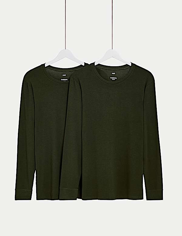 2pk Heatgen™ Light Thermal Long Sleeve Tops